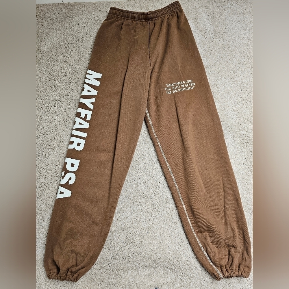 The Mayfair Group sweatpants PSA Brown Small/Medium Cotton